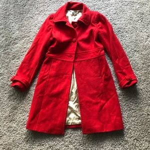 Red peacoat